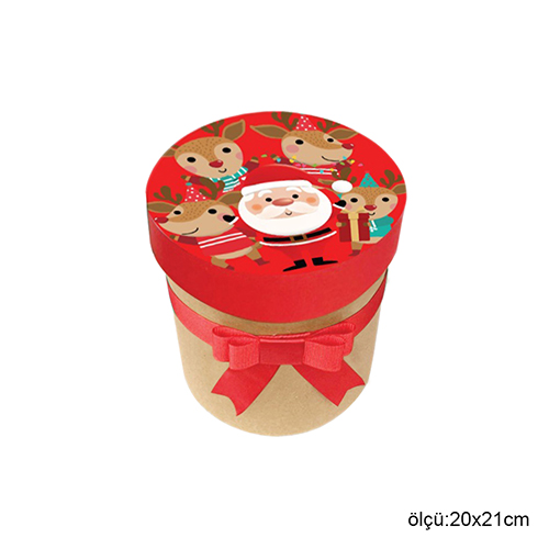 YILBAŞI NOELBOX SILINDIR HEDIYE KUTUSU SETI 20 CM (ORTA) 2005784