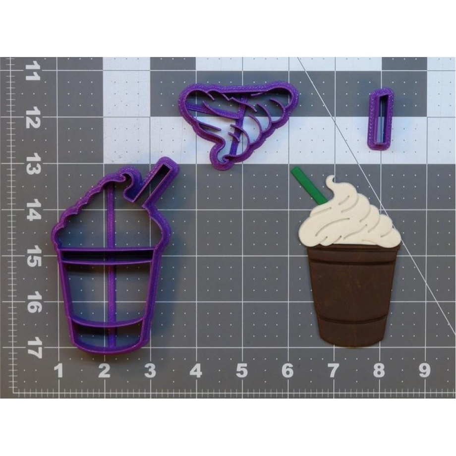 FRAPPUCCINO KURABİYE KESİCİ 8 CM 3 PARÇA