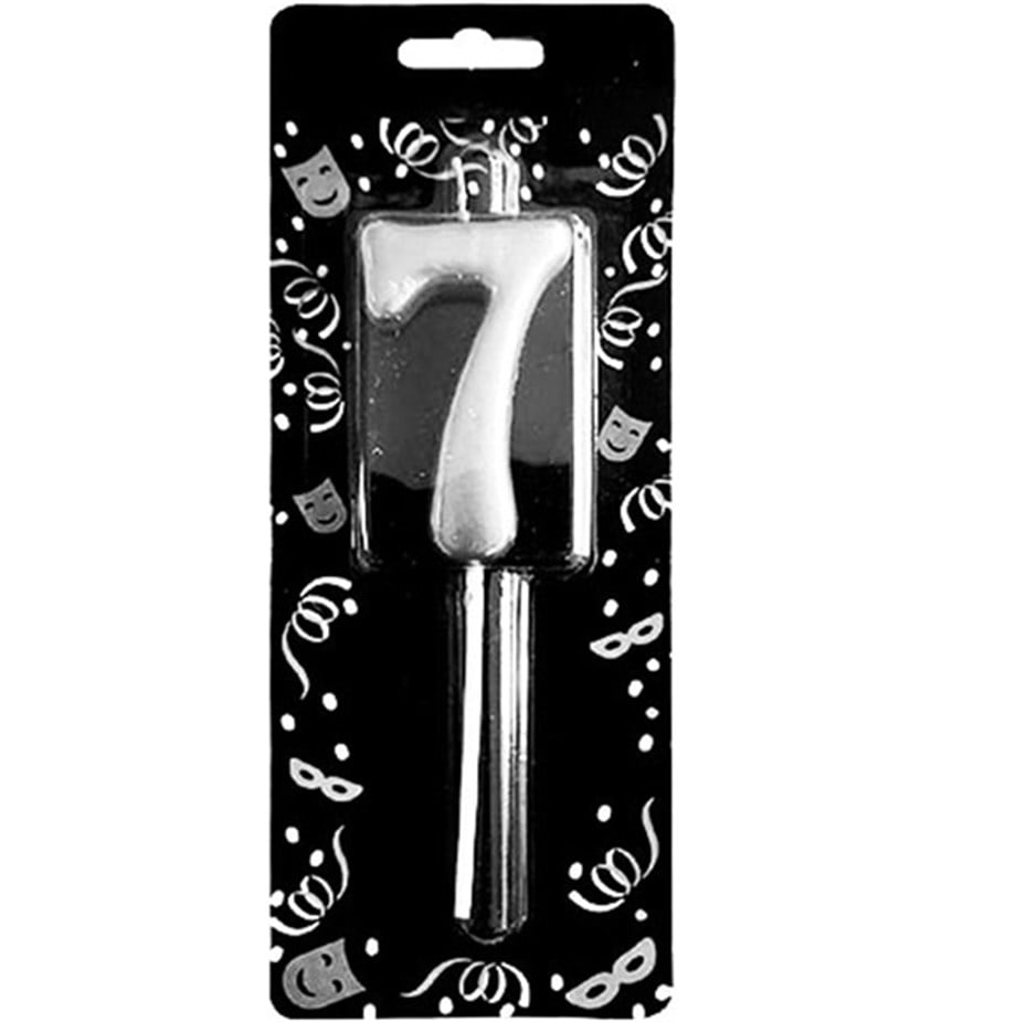 GÜMÜŞ 7 RAKAM MUM 7 CM | AdanaPastaMalzemeleri.com GÜMÜŞ 7 RAKAM MUM 7 CM