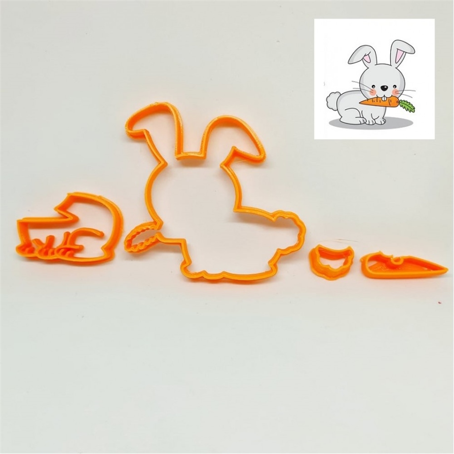 HAVUÇLU TAVŞAN KESİCİ KALIP DETAYLI 6 CM