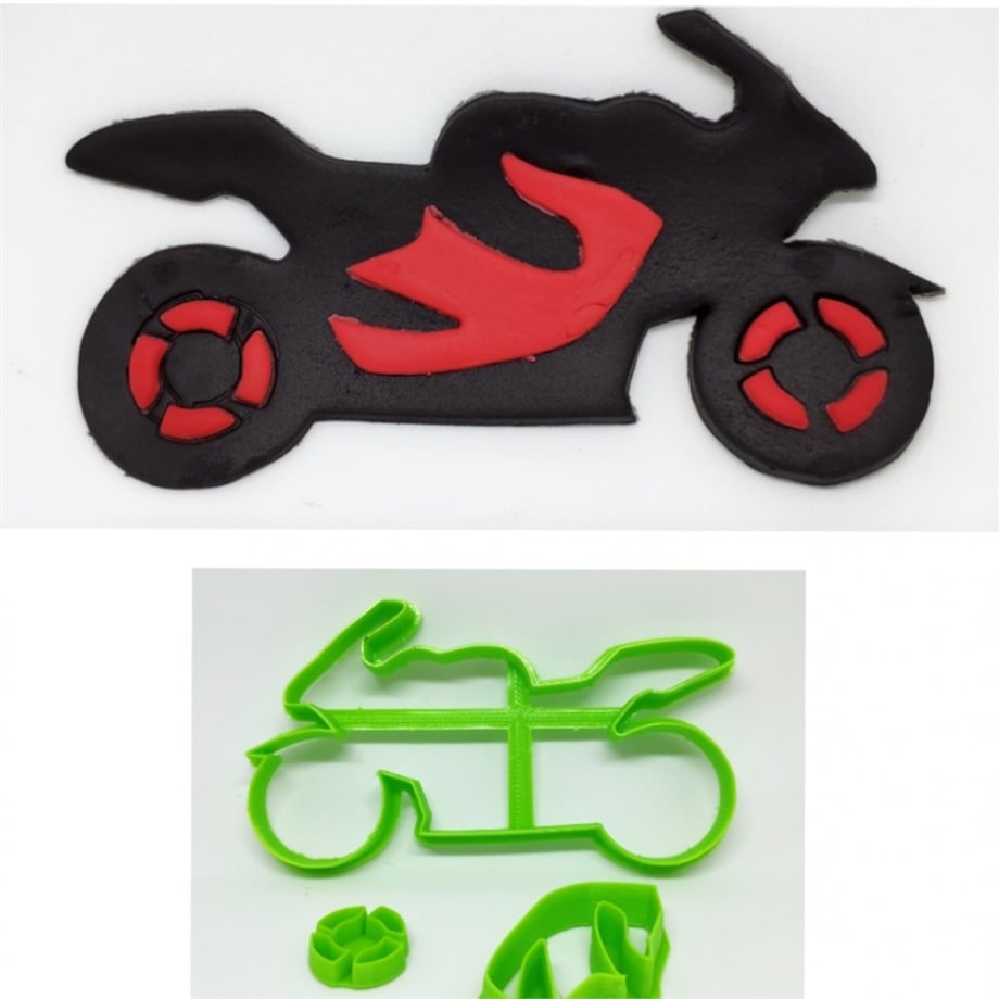 MOTORSİKLET YARIŞ KESİCİ KALIP 3 PARÇA 8 CM