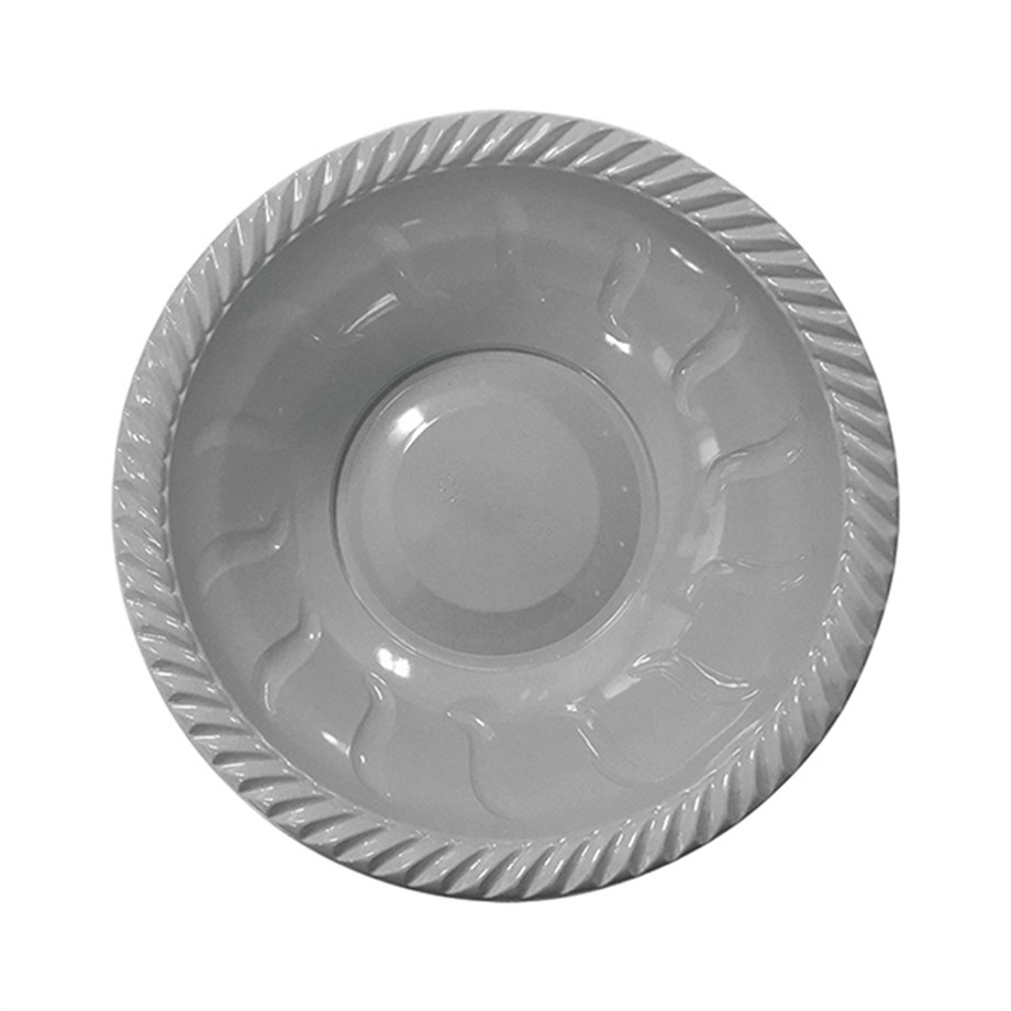 TABAK PLASTİK KASE GÜMÜŞ 8 ADET