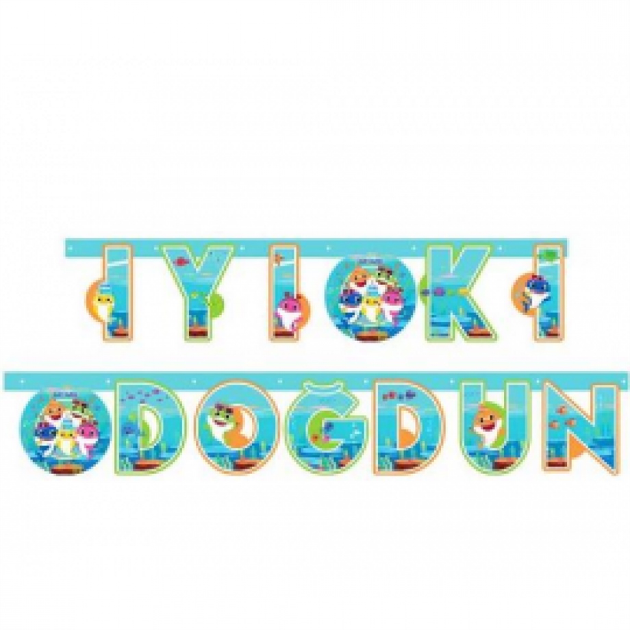 UZAYAN YAZI İYİ Kİ DOĞDUN BABY SHARK PARTİ ZAMANI 2 MT