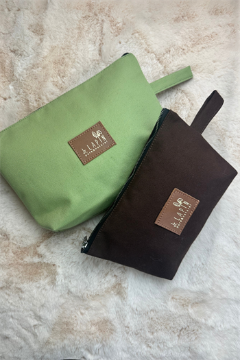 Canvas Kumaş Çok Amaçlı Organizer Çanta 2li  17x27cm ve 32x20cm 