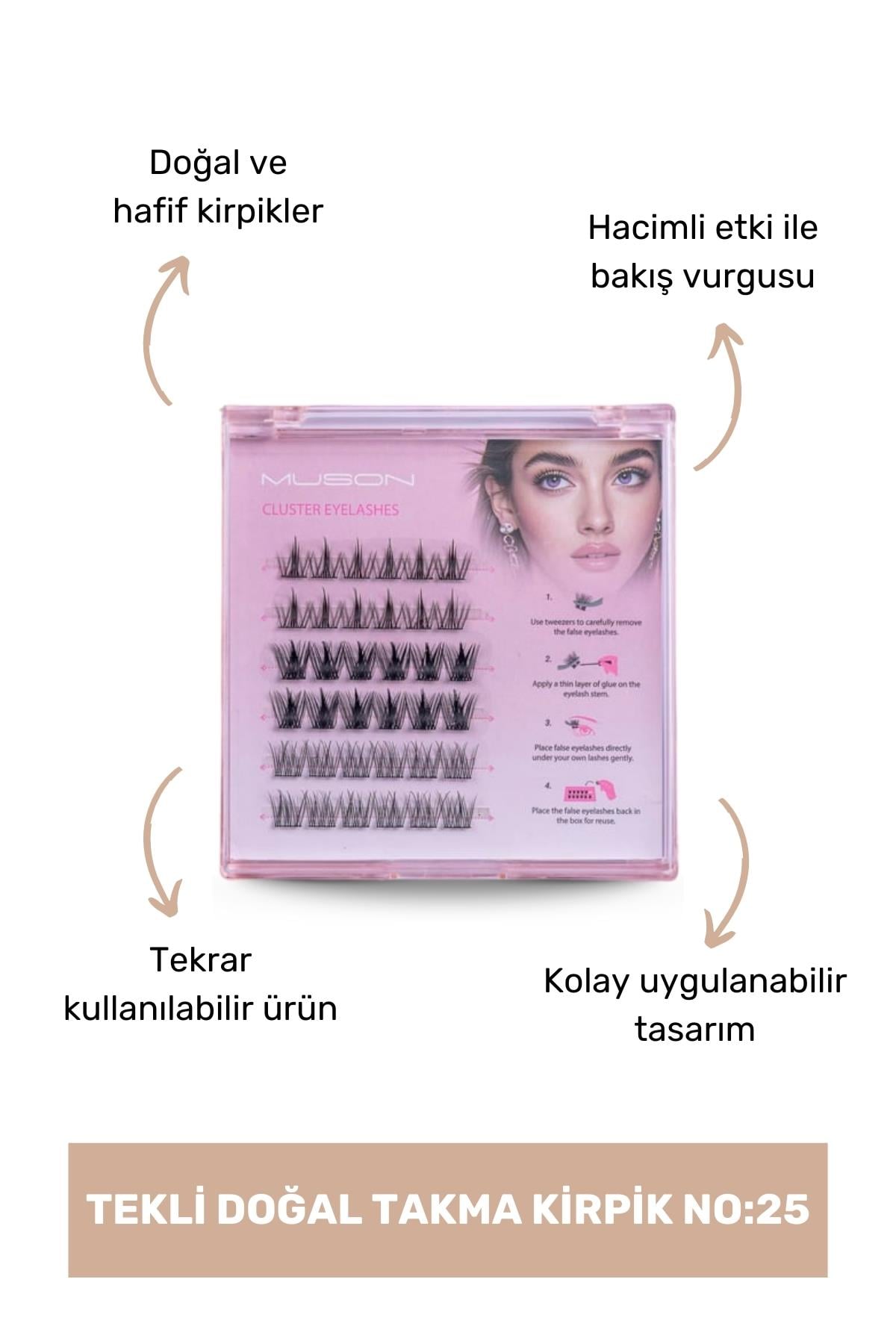 Muson Tekli Doğal Takma Kirpik No25