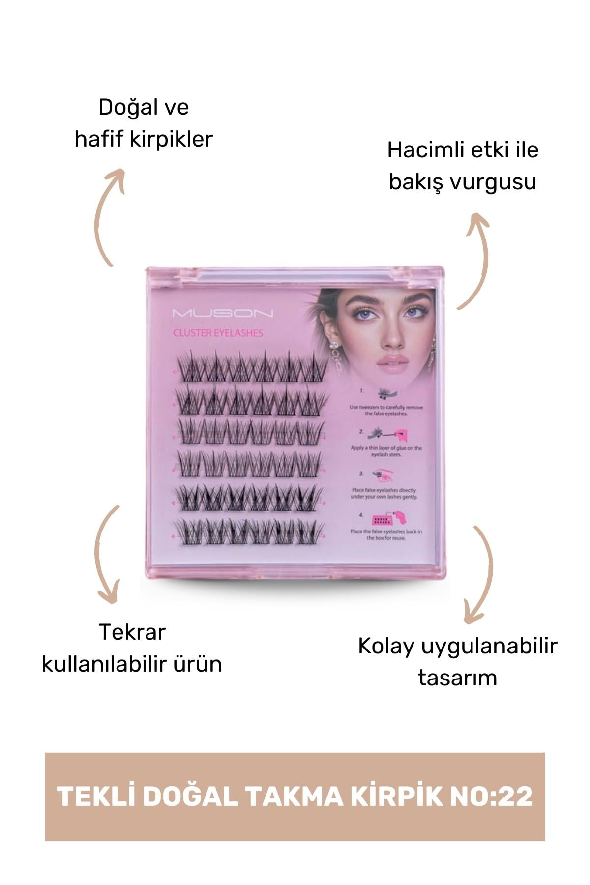 Muson Tekli Doğal Takma Kirpik No22
