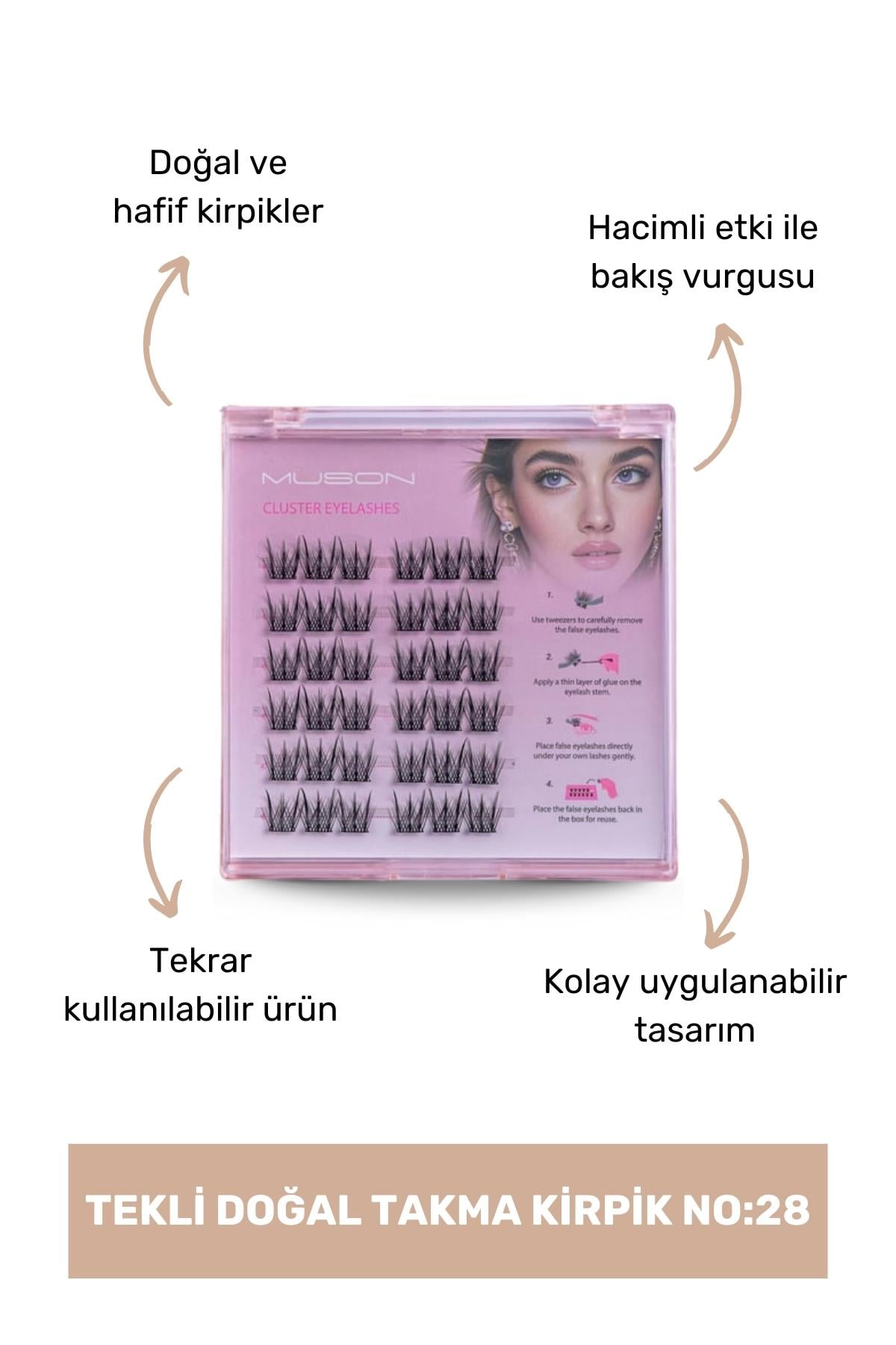 Muson Tekli Doğal Takma Kirpik No28