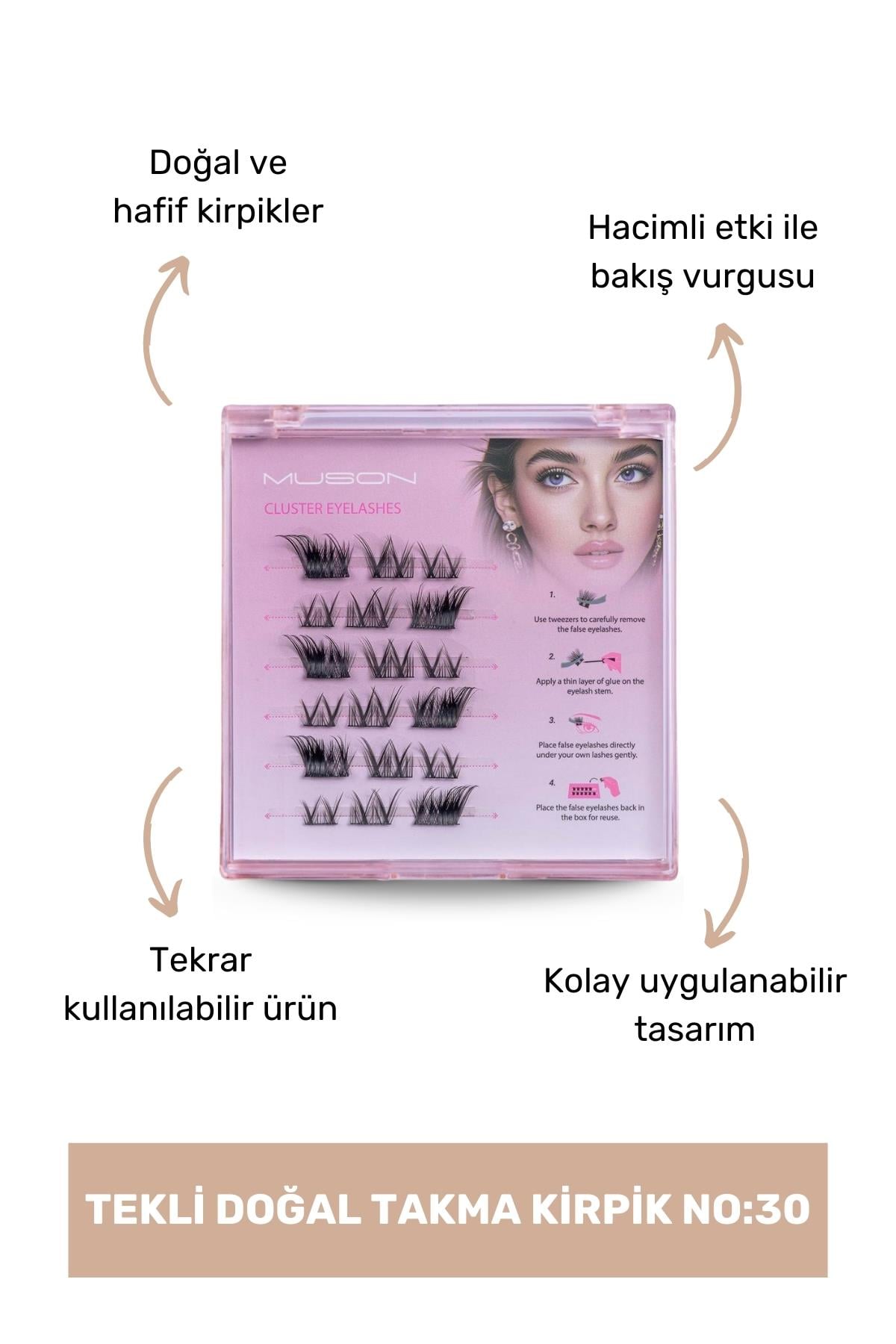Muson Tekli Doğal Takma Kirpik No30