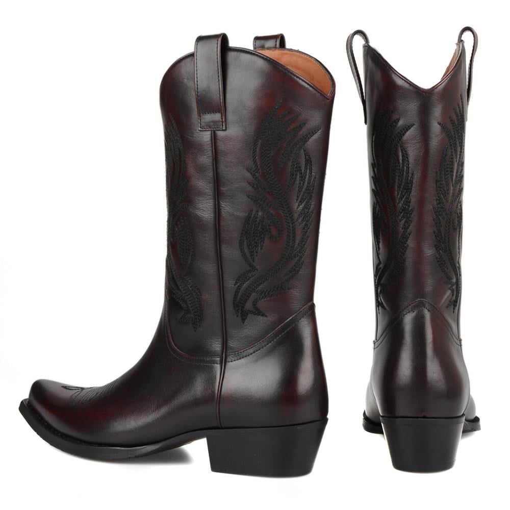 FootCourt Burgundy Cowboy Boots