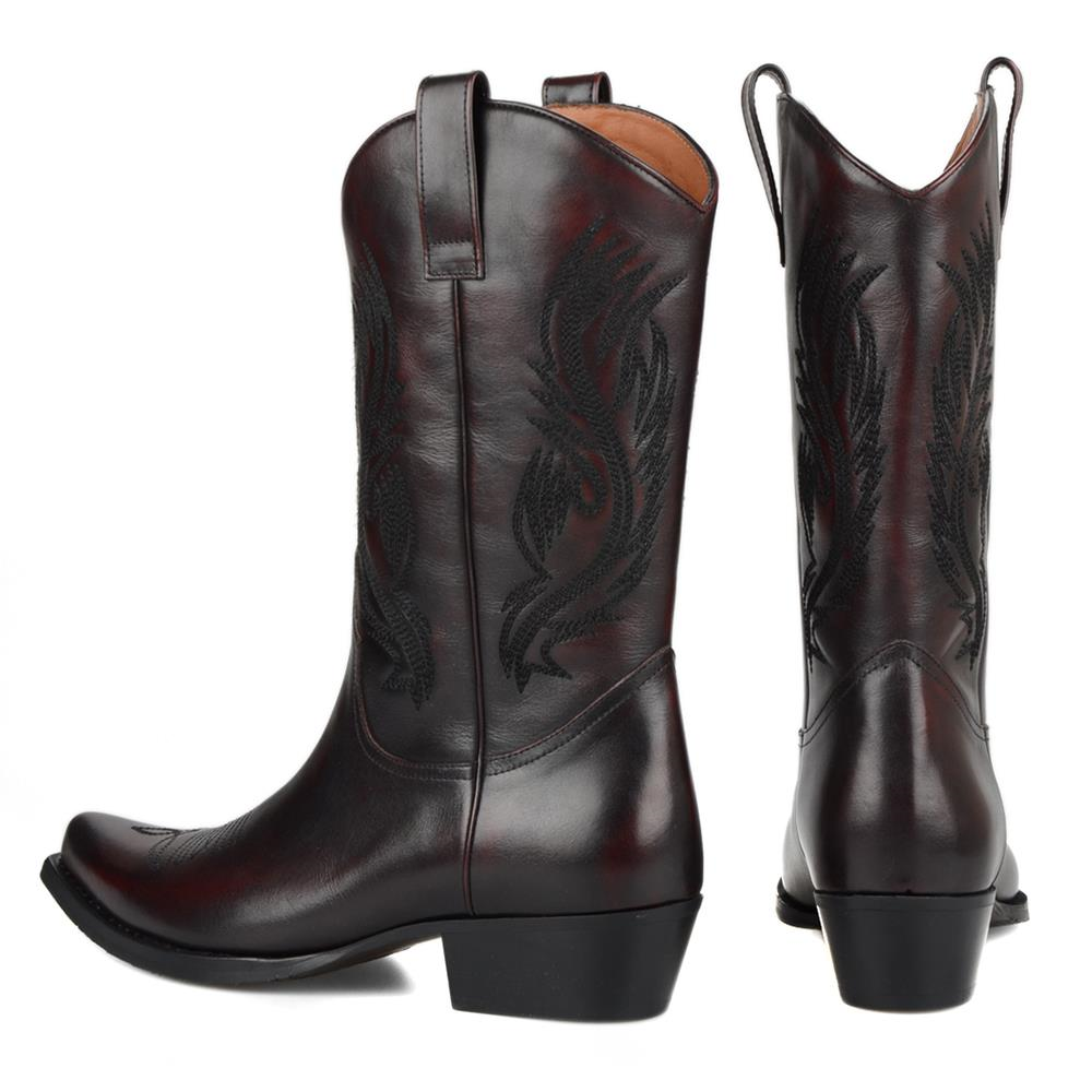 Bordo Erkek Kovboy Çizmesi