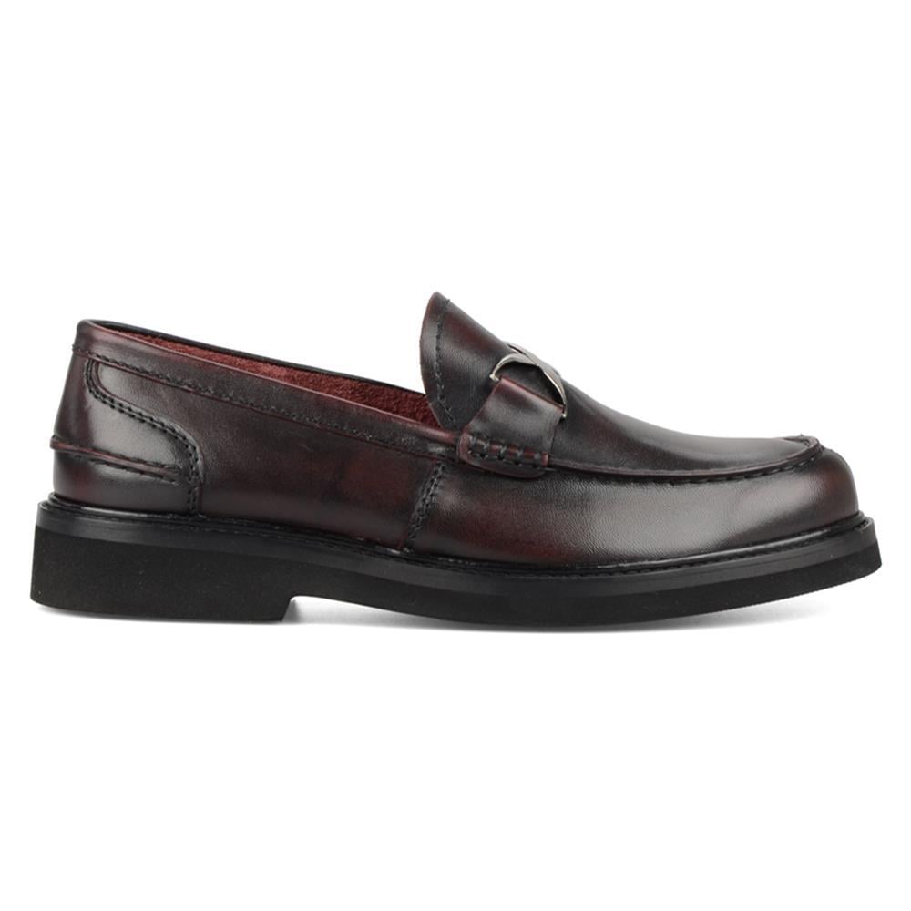 Men Loafer Wine Red Leather Shoes Burgundy