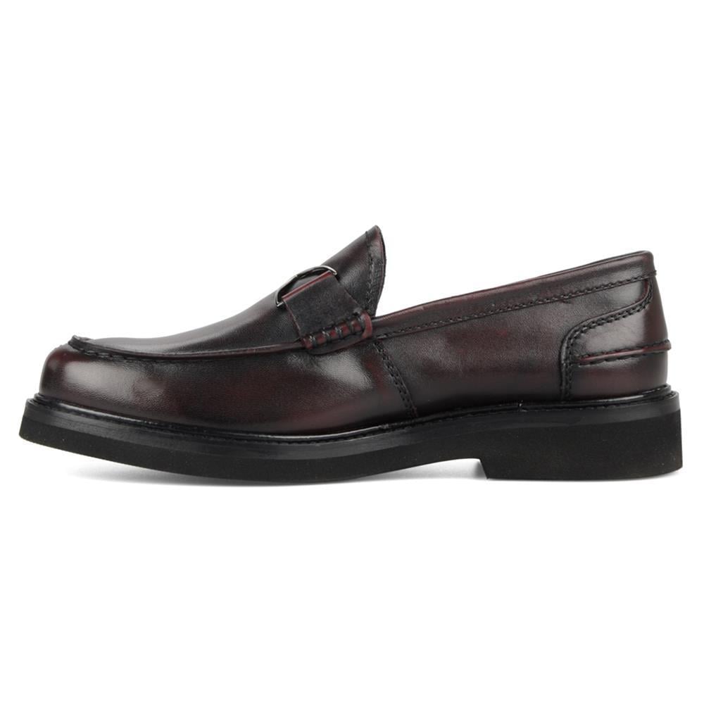 Men Loafer Wine Red Leather Shoes Burgundy