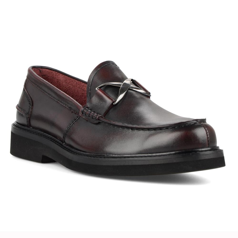 Men Loafer Wine Red Leather Shoes Burgundy