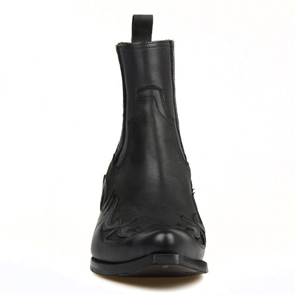 FootCourt Cowboy Ankle Boots Black