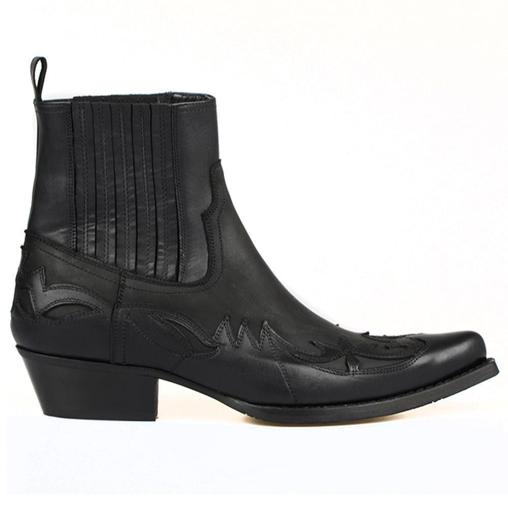 FootCourt Cowboy Ankle Boots Black