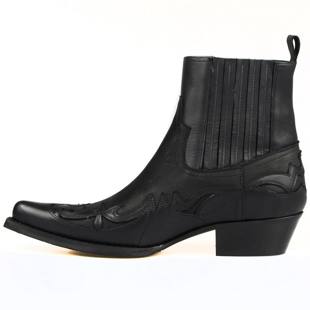 FootCourt Cowboy Ankle Boots Black