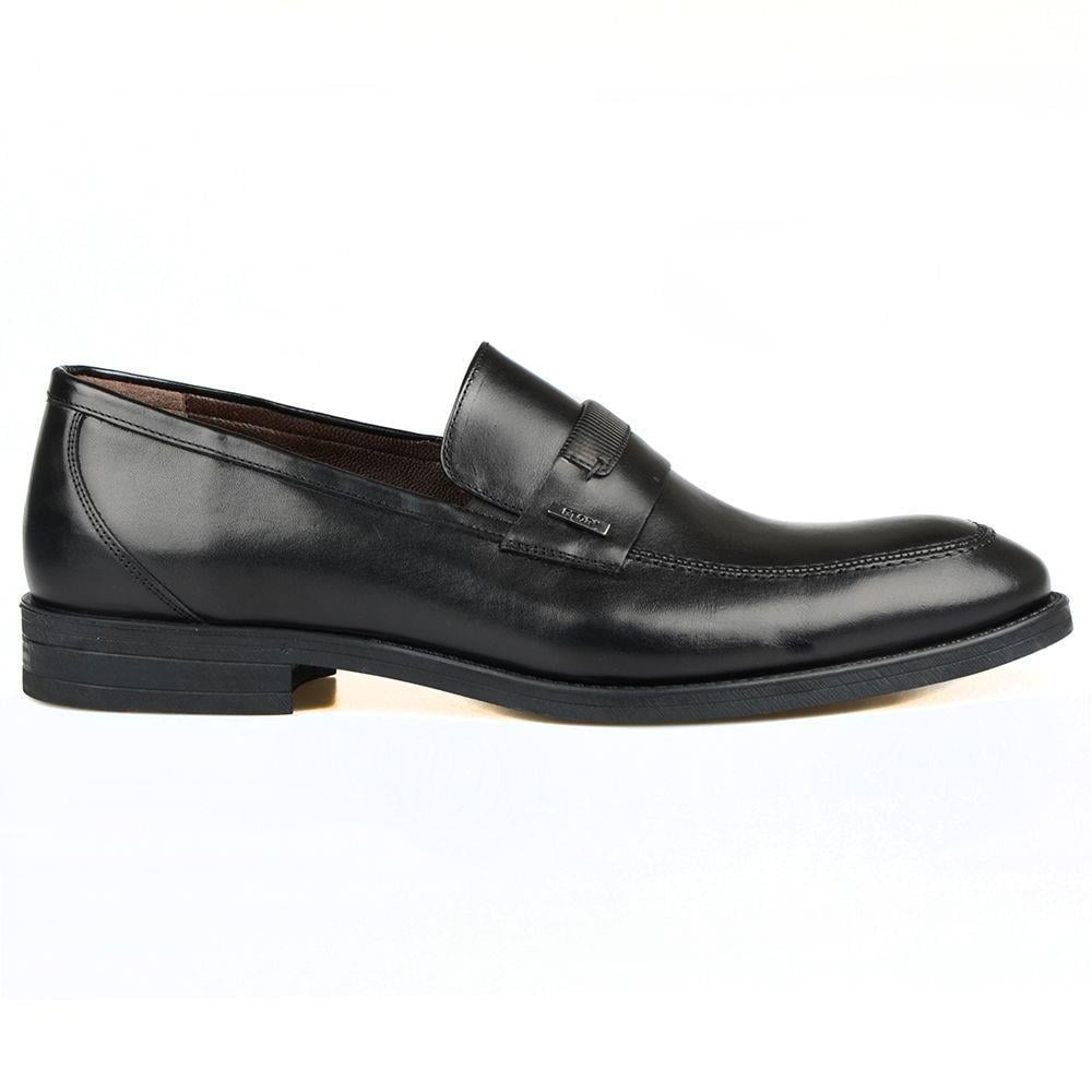 Black Genuine Leather Big Size Classical Men Shoes