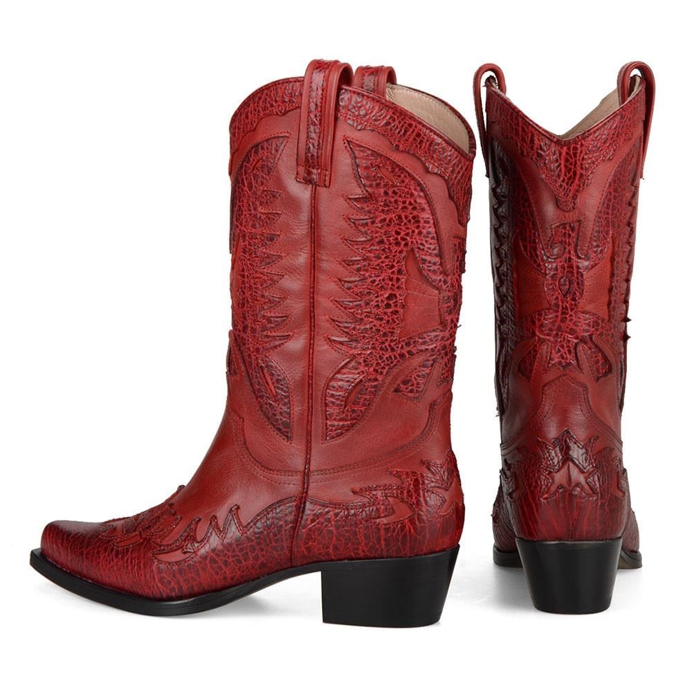 FootCourt Red Cowboy Boots