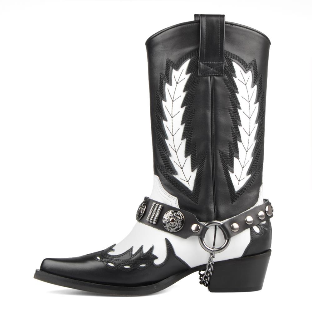 FootCourt Cowboy Boots Black