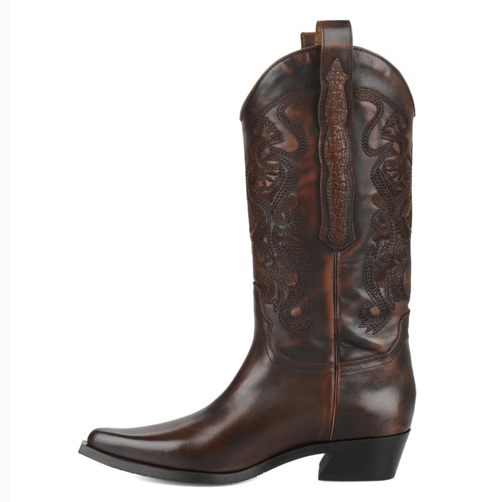 FootCourt Brown Cowboy Boots