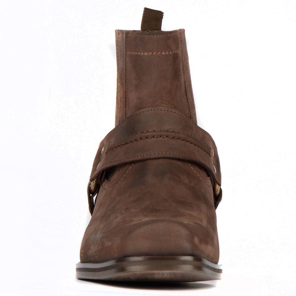 Big Size FootCourt Biker Boots Brown