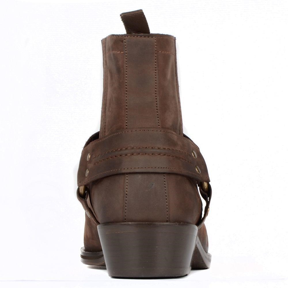 Big Size FootCourt Biker Boots Brown