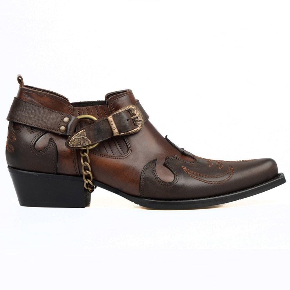 FootCourt Cowboy Shoes Brown