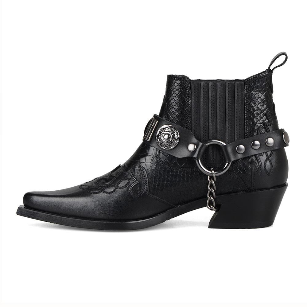 FootCourt Cowboy Boots Black