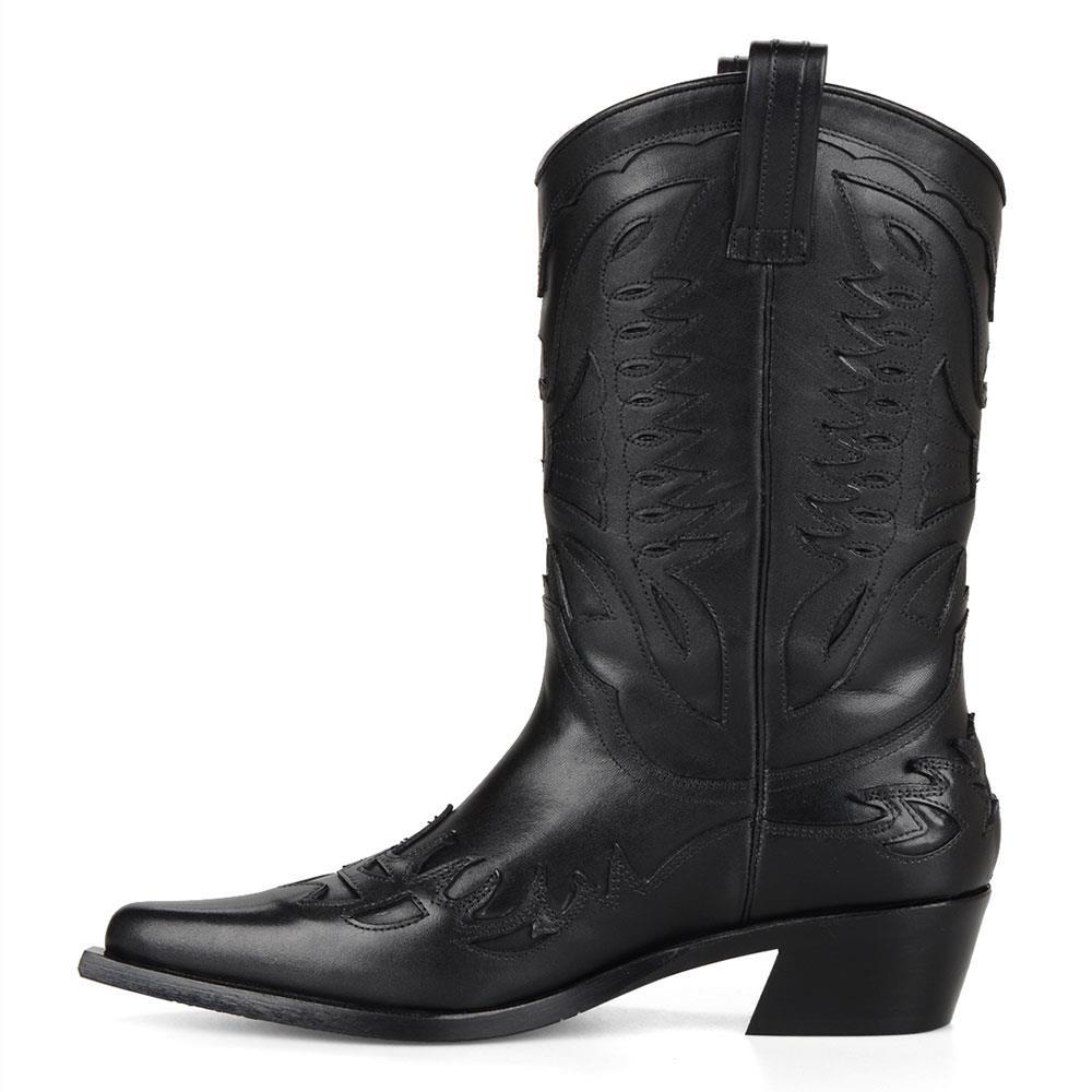 Siyah Bayan Kovboy Çizmesi (Buz)