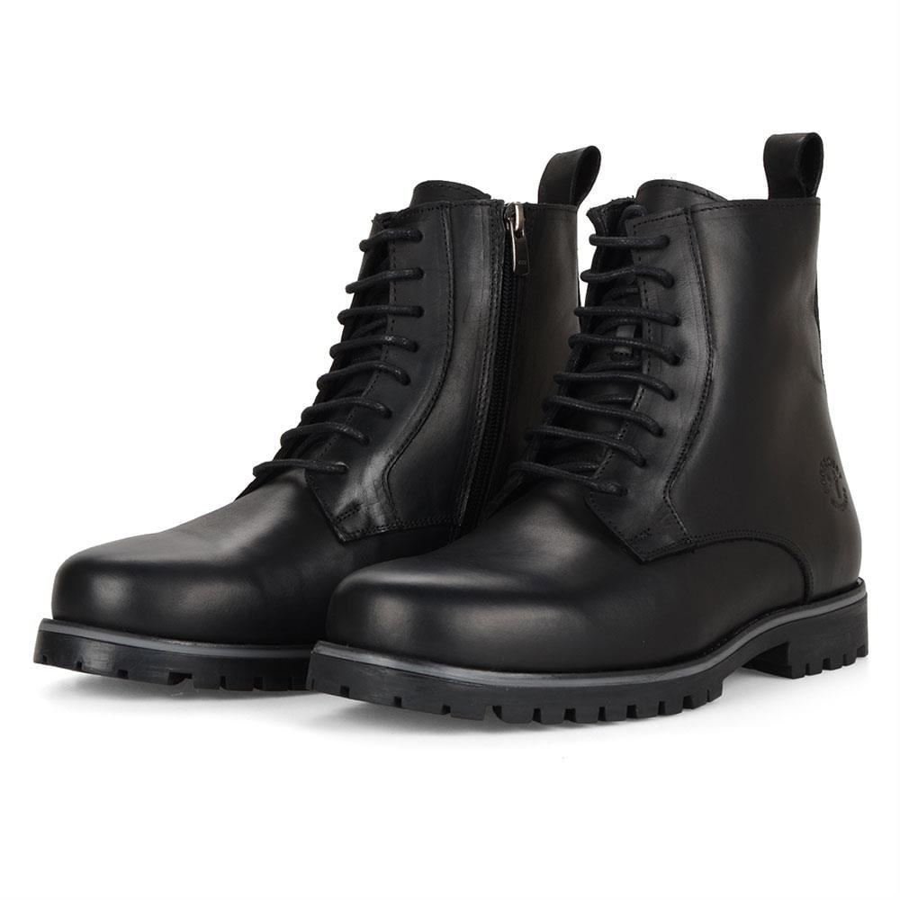 Men Boots Black Oiled Leather Newcat