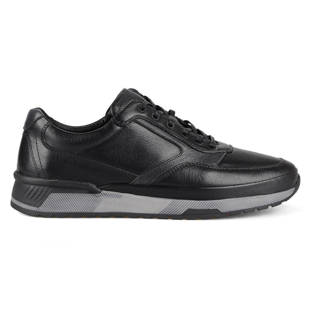 Siyah Erkek Deri Günlük Sneakers Corippo
