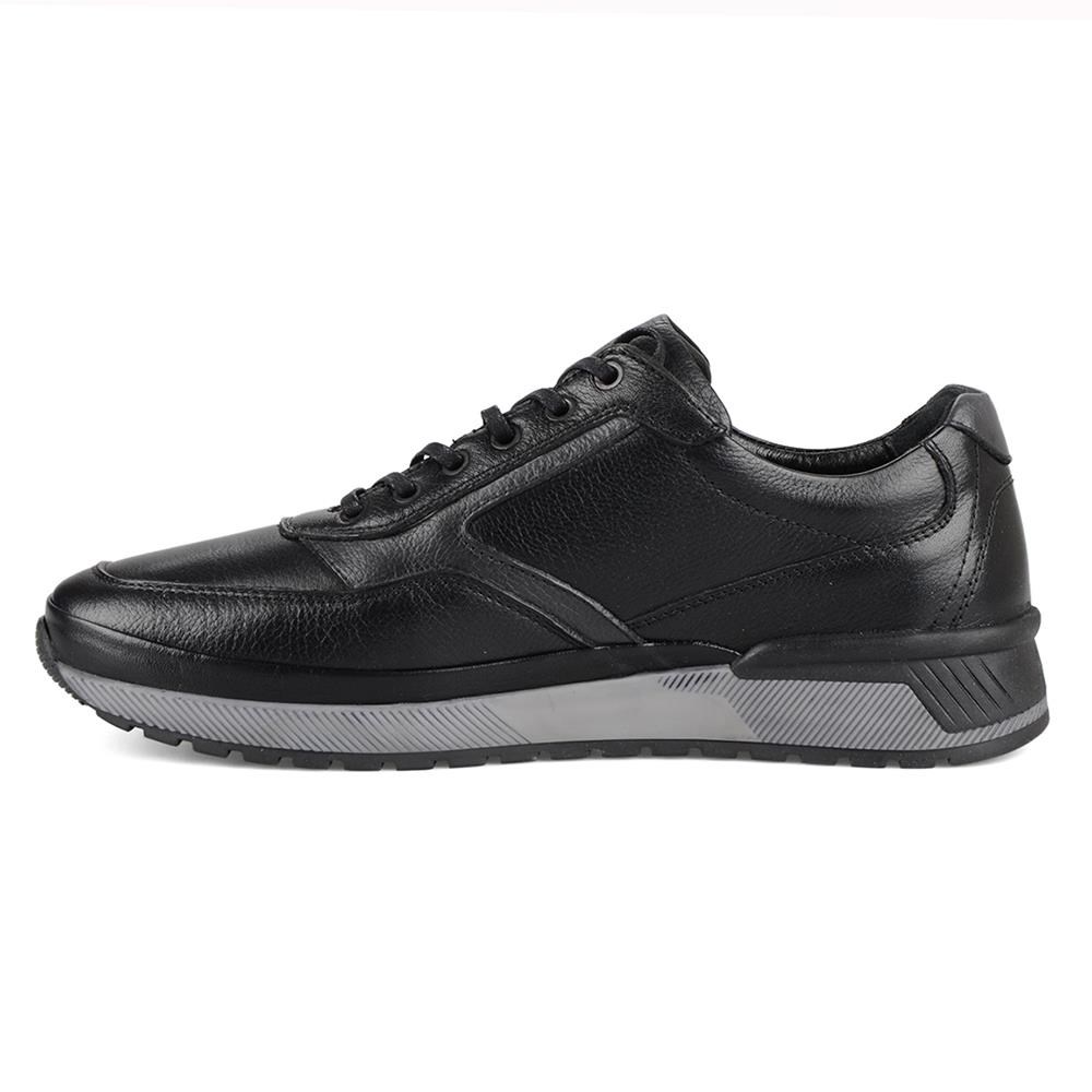 Siyah Erkek Deri Günlük Sneakers Corippo