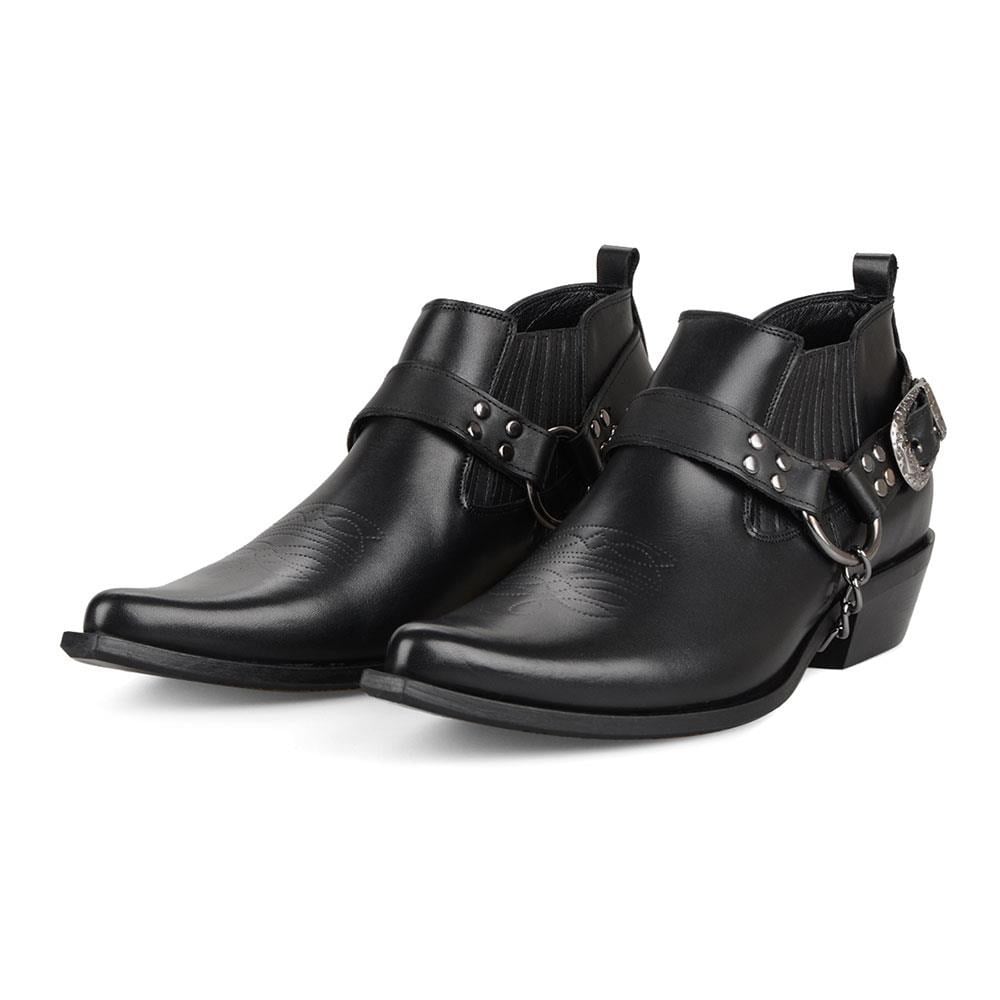 FootCourt Cowboy Shoes Black