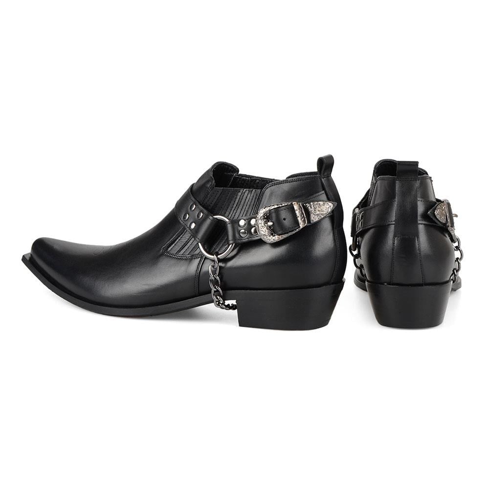 FootCourt Cowboy Shoes Black