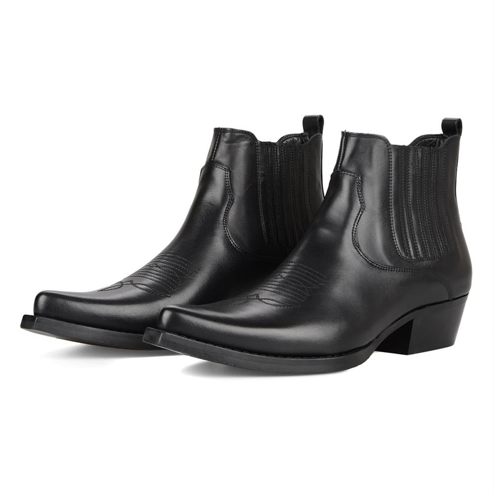 FootCourt Cowboy Boots Black