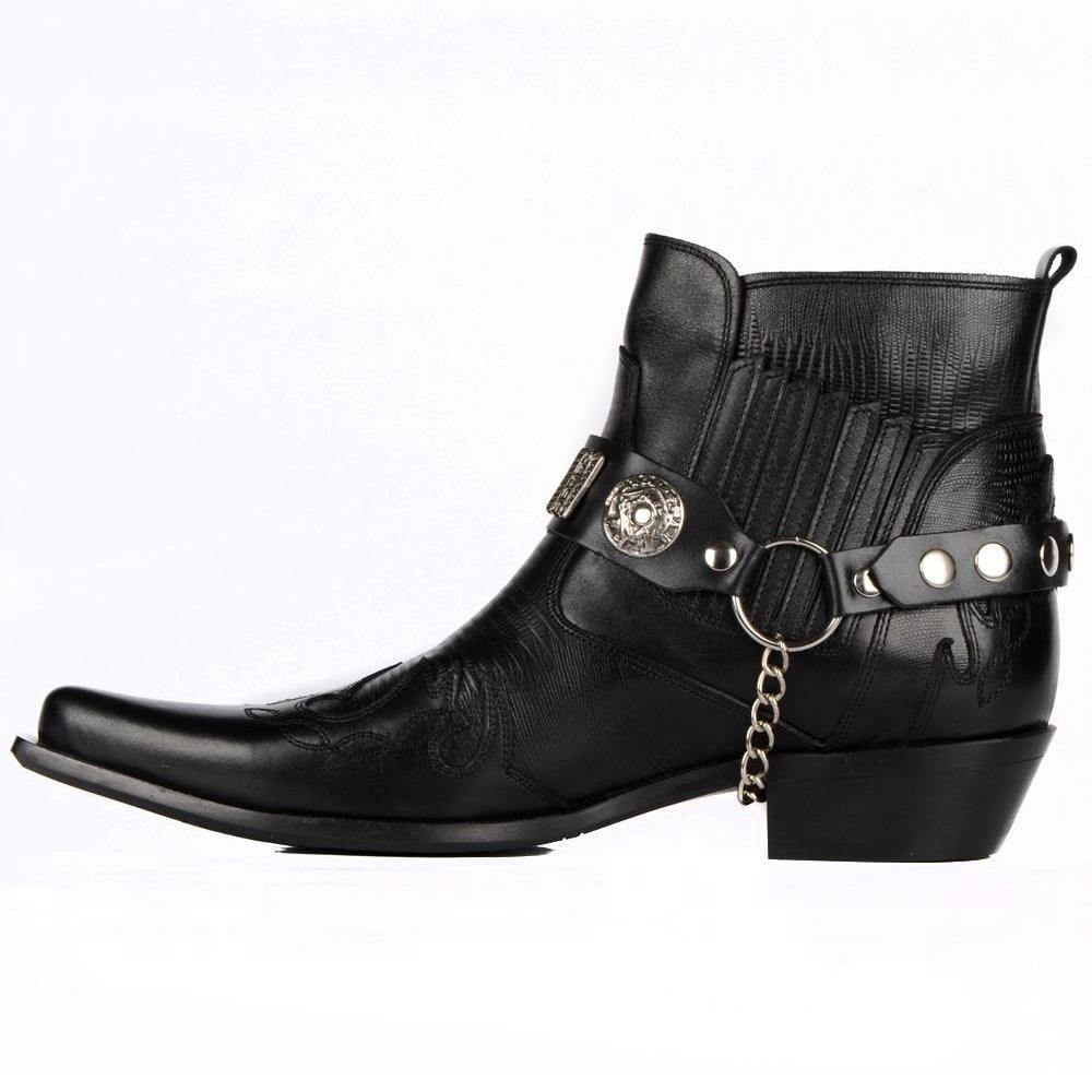 FootCourt Cowboy Boots Black