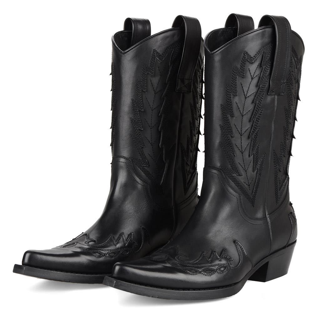 FootCourt Cowboy Boots Black