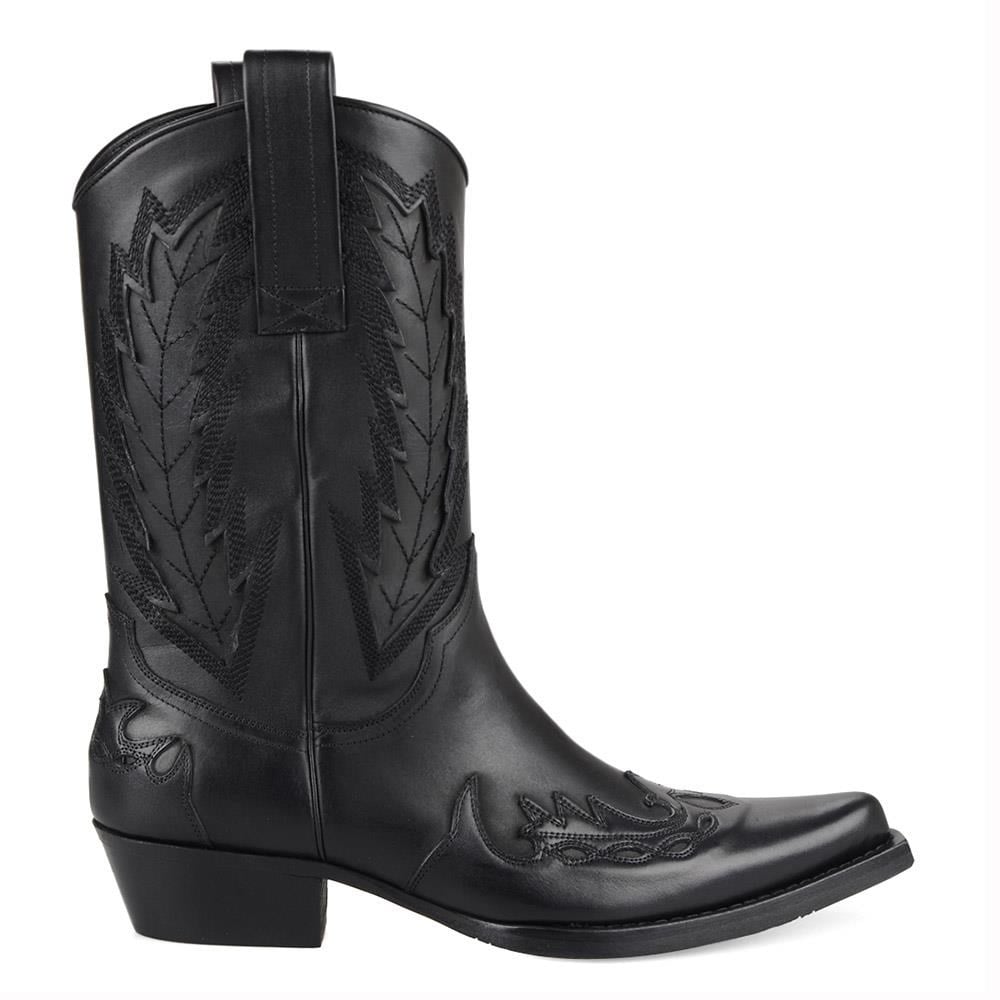 FootCourt Cowboy Boots Black