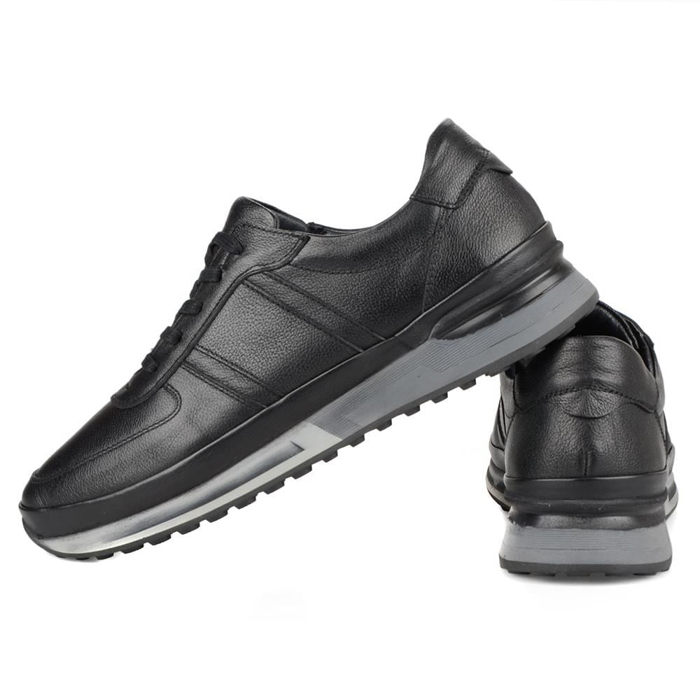 Siyah Erkek Sneaker Deri