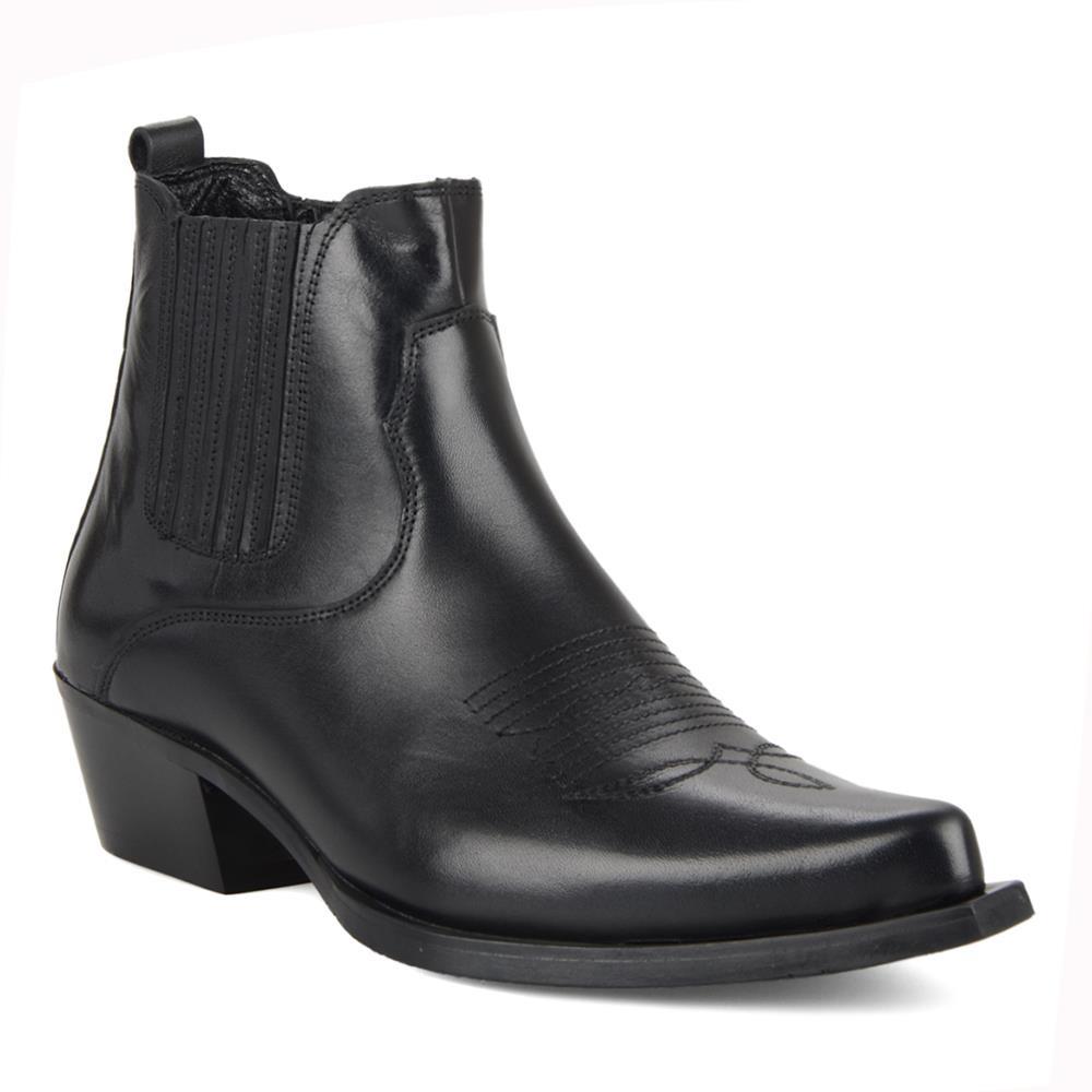 Black Ankle Cowboy Boots Women Tokyo