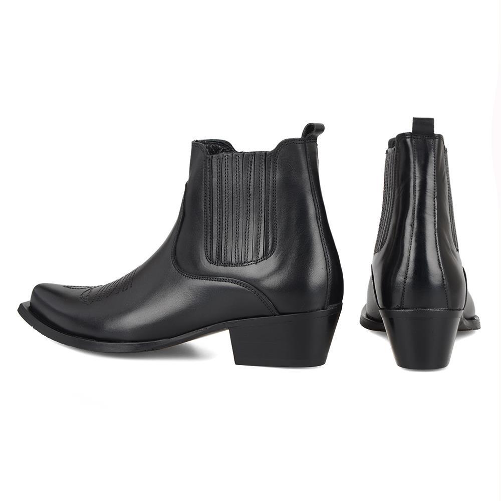 Black Ankle Cowboy Boots Women Tokyo