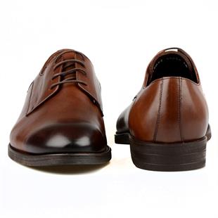 Brown Leather Mens Big Size Shoes
