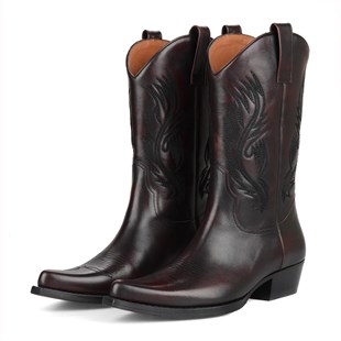 FootCourt Burgundy Cowboy Boots