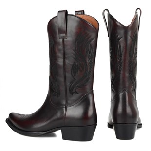 FootCourt Burgundy Cowboy Boots