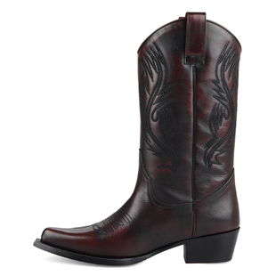 Bordo Kadın Kovboy Çizmesi Geneva