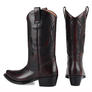FootCourt Cowboy Boots Burgundy Geneva