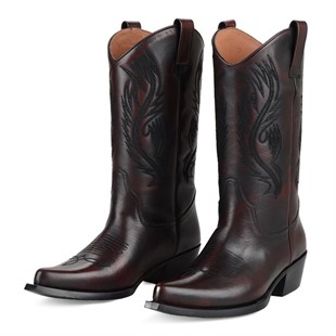 FootCourt Cowboy Boots Burgundy Geneva
