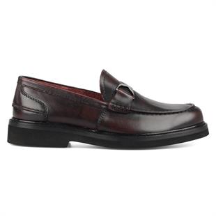 Bordo Loafer Erkek Deri Ayakkabı 