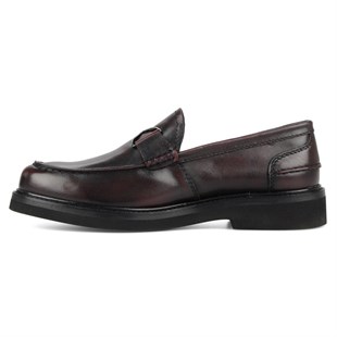 Bordo Loafer Erkek Deri Ayakkabı 