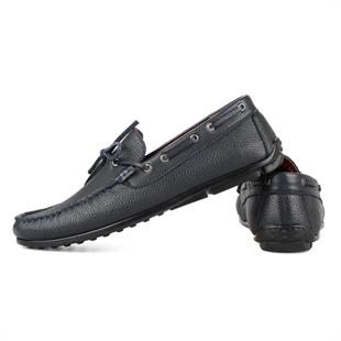 Erkek Fiyonklu Lacivert Loafer Günlük Ayakkabı